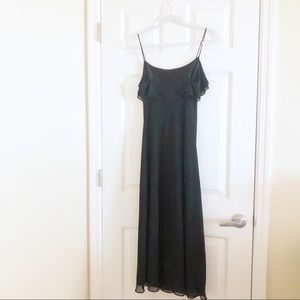 Vintage Y2k black Liz Claiborne whimsigoth  maxi dress